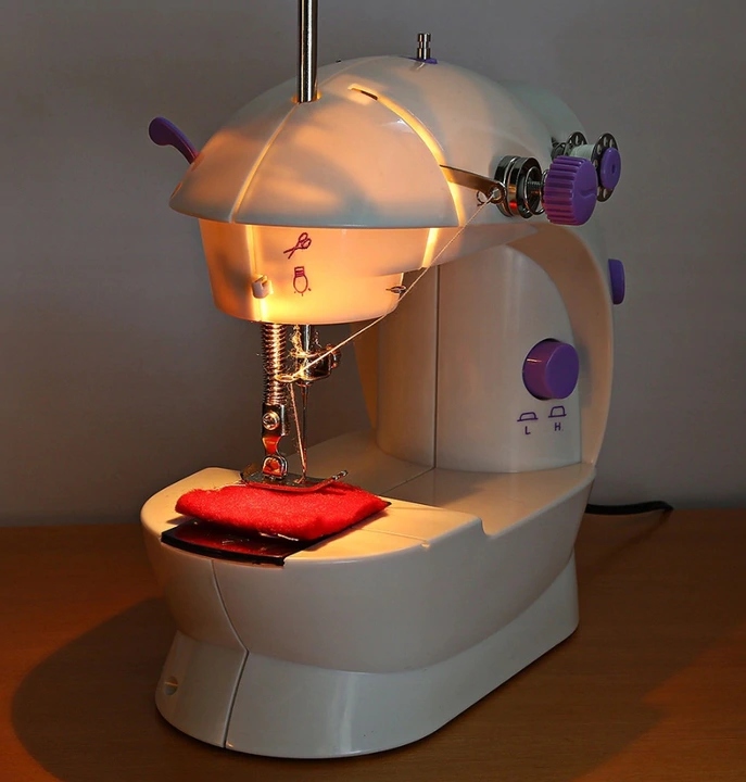 Mini maszyna do szycia dla dzieci nić igła akcesoria + stolik pedał