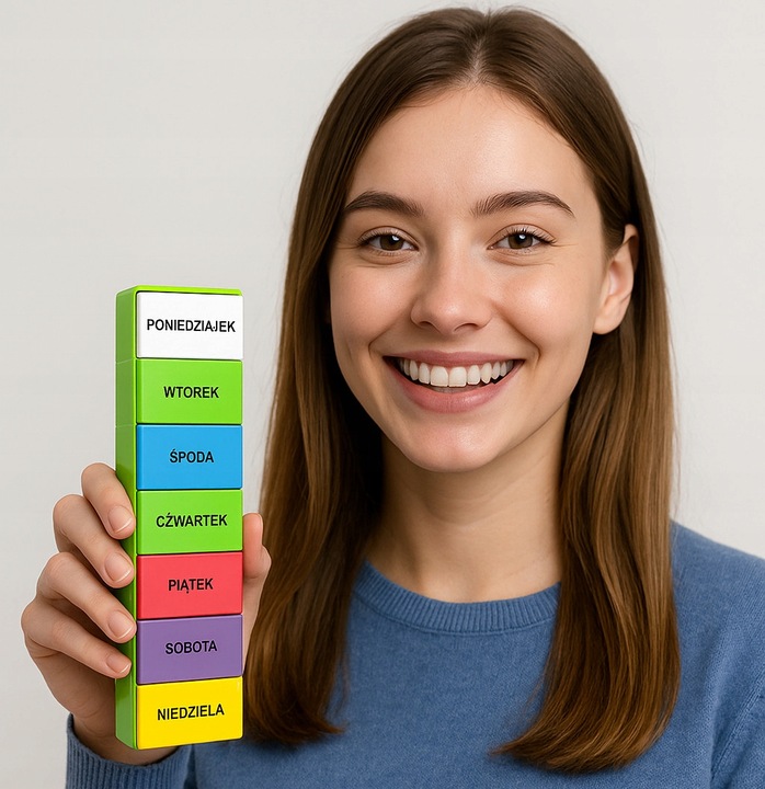 Organizer na leki Tygodniowy Kasetka Pojemnik kasetka na tabletki 7/4 DA402