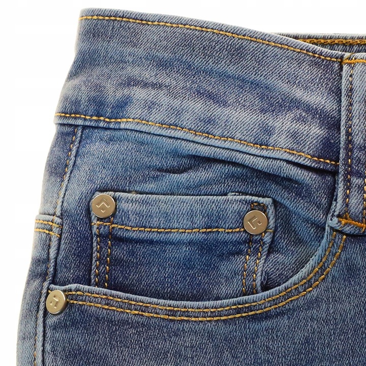 SPODNIE JEANSY SKINNY Z WYSOKIM STANEM RURKI KLASYCZNE MODNE MORAJ L