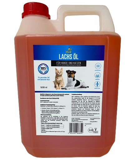 LAB V Olej z łososia dla psa i kota 5000ml 5L