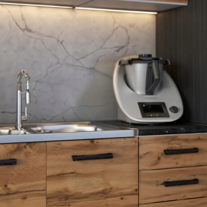 MEBLE KUCHENNE KUCHNIA ZESTAW SZAFKI MODUŁOWE BLAT JOLA 2,6M DĄB WOTAN