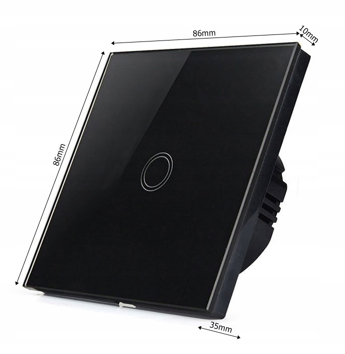 DOTYKOWY WŁĄCZNIK WYŁĄCZNIK ŚWIATŁA SZKLANY POJEDYNCZY LED WiFi Tuya