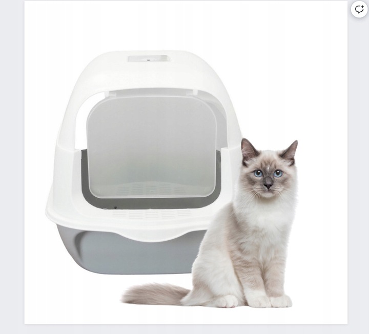 Kuweta dla kota z pochłaniaczem zamykana z łopatką Zestaw otwarta