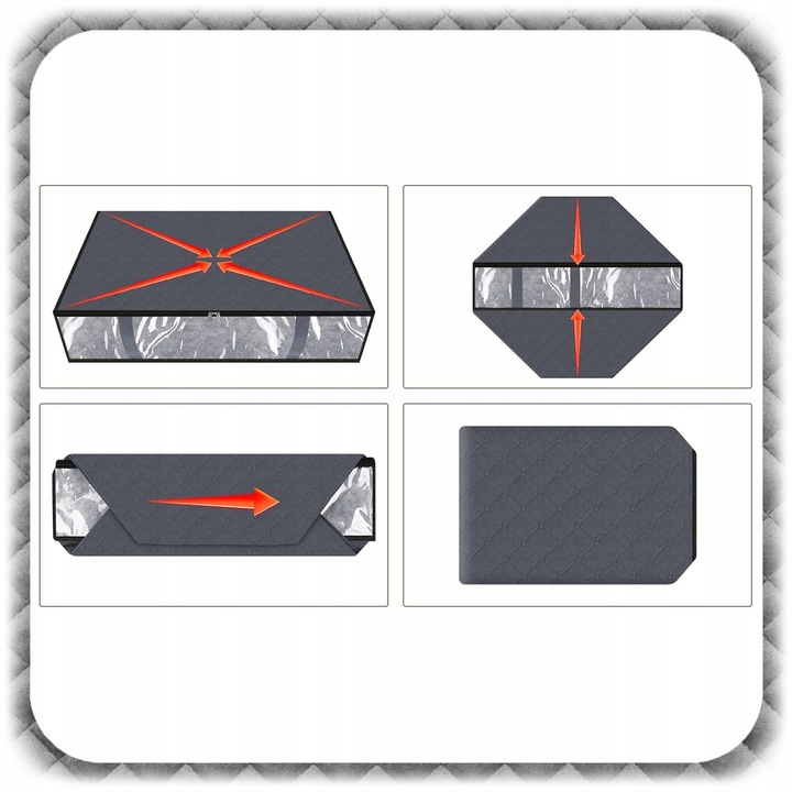 2x ORGANIZER NA POŚCIEL KOŁDRĘ POKROWIEC POJEMNIK Ubrania Pod Łóżko