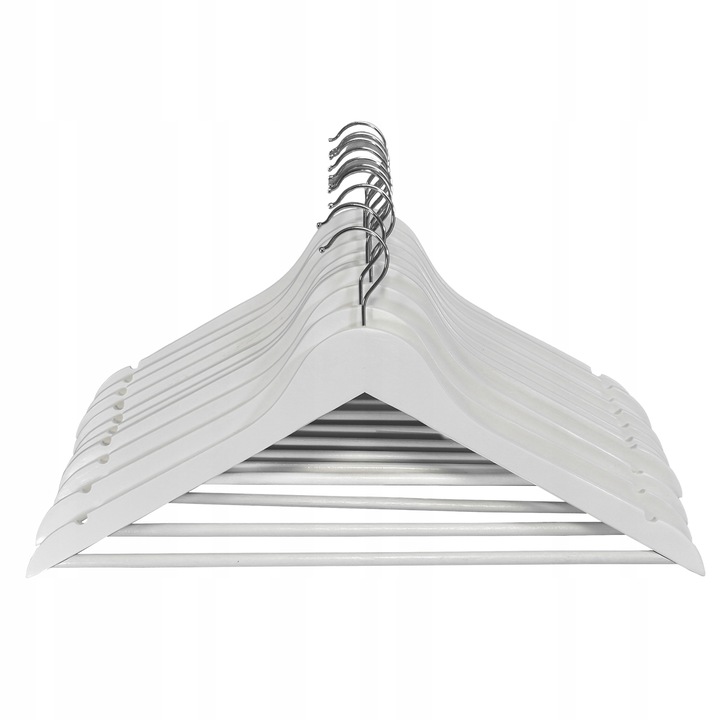 10SZT WIESZAK DREWNIANY ZESTAW WIESZAKI DREWNIANE UBRANIA GARDEROBY