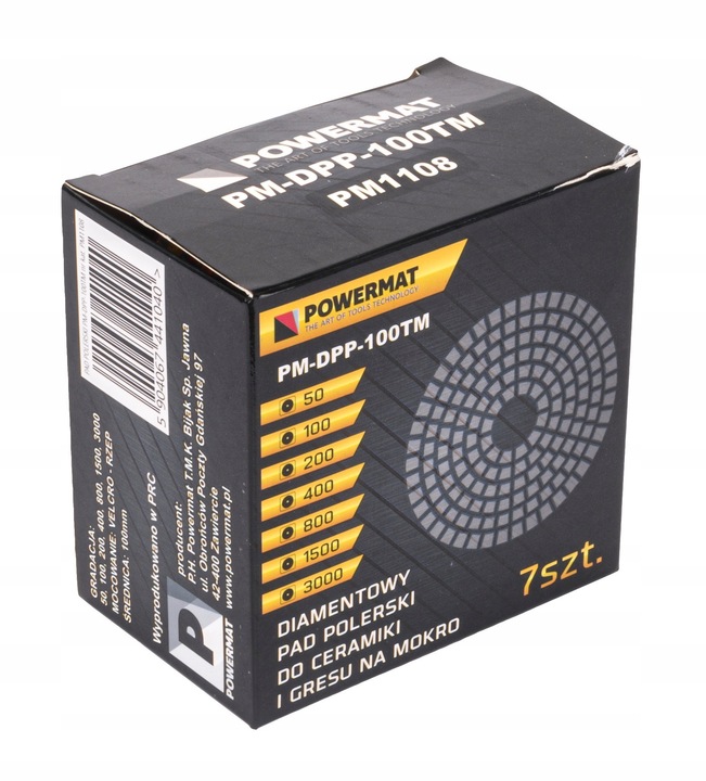 Tarcza DIAMENTOWA Zestaw do Szlifowania Gresu Dysk