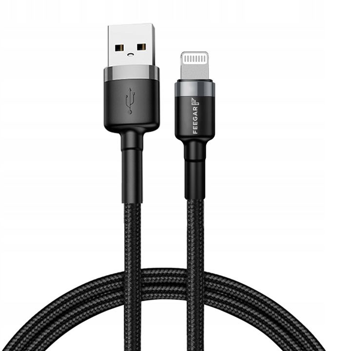 Feegar Kabel USB Lightning do iPhone iPad nylonowy Szybkie Ładowanie