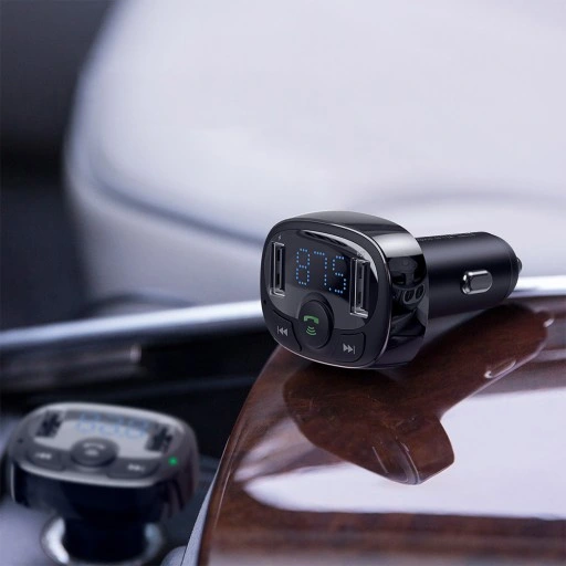 BASEUS ŁADOWARKA TRANSMITER FM BLUETOOTH BT MP3 2XUSB MICRO SD DO AUTA