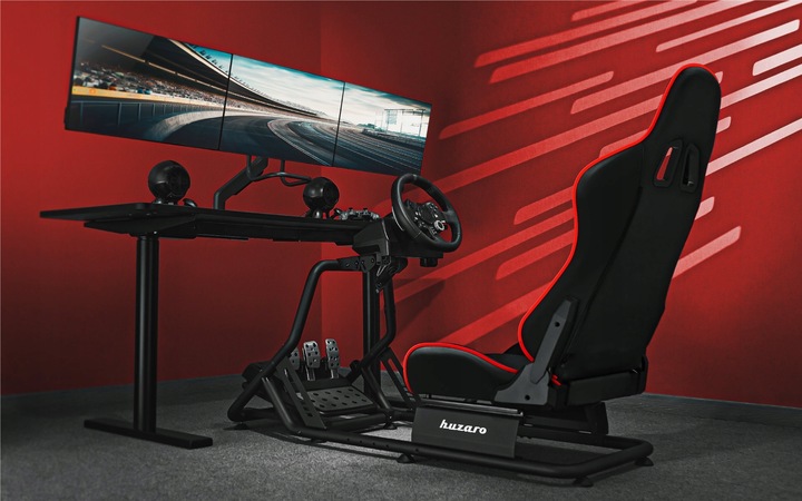 KOKPIT wyścigowy GAMINGOWY do 120kg Huzaro Speed 6.0 do SIMRACINGU