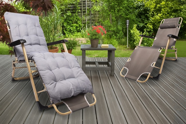 Leżak Ogrodowy Rozkładany Zero Gravity Krzesło Turystyczne Miękka