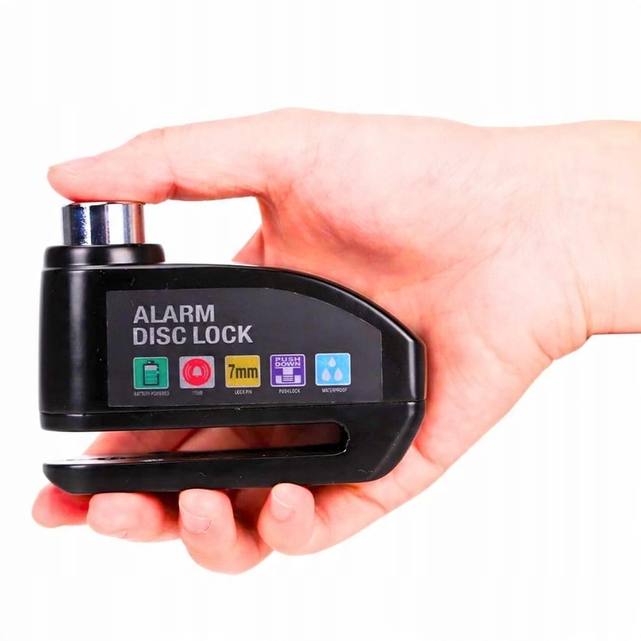 ALARM ZAPIĘCIE NA TARCZĘ HAMULCOWĄ ROWER MOTOR BLOKADA ROWEROWA 110d ABS