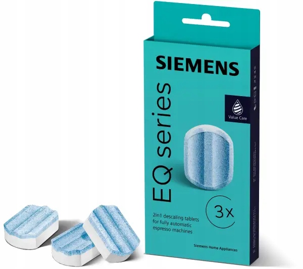 Tabletki odkamieniające do ekspresów Siemens TZ80002B 3 sztuki 2w1