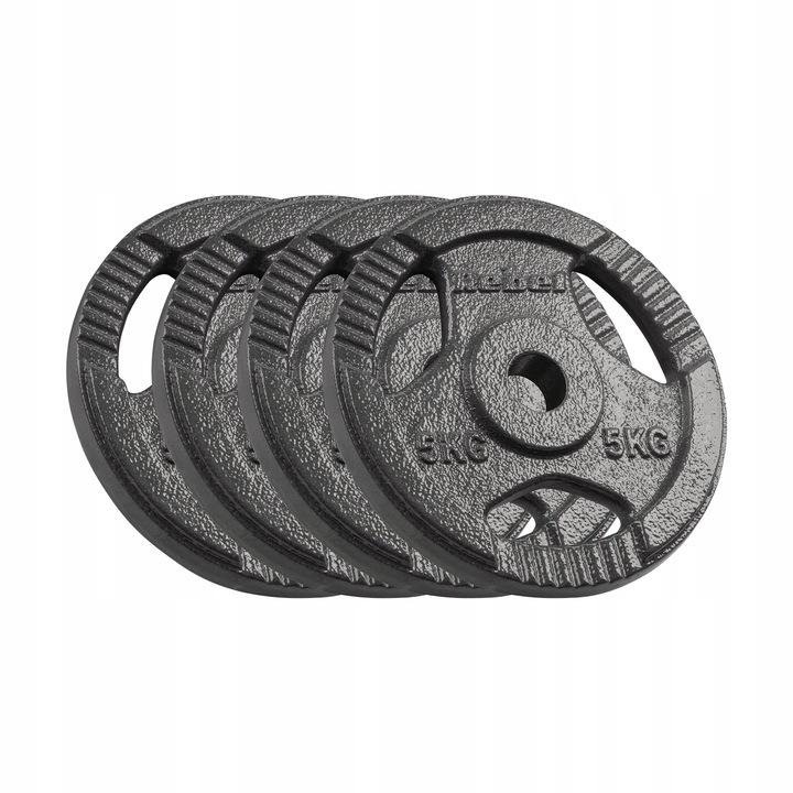 Obciążenie żeliwne zestaw 4x5kg 20kg otwór 31mm talerz z uchwytami REBEL