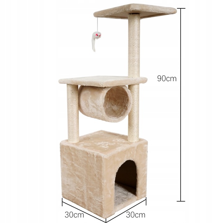 Drapak drzewko wieża dla kota duży domek budka legowisko słupek mysz walec