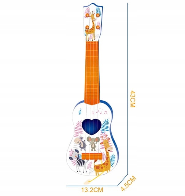GITARA DLA DZIECI DUŻA 43CM UKULELE GRA INSTRUMENT