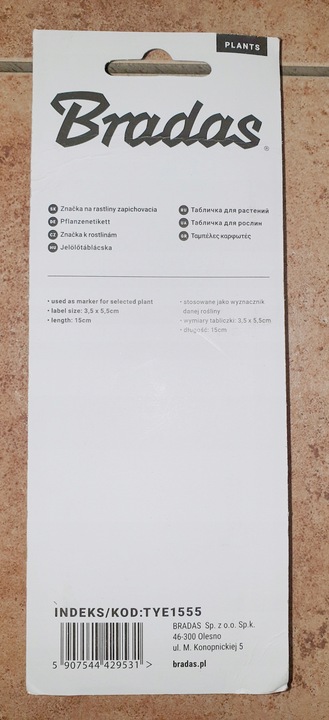 60x ETYKIETY TABLICZKI ZNACZNIK DO ROŚLIN SADZONEK