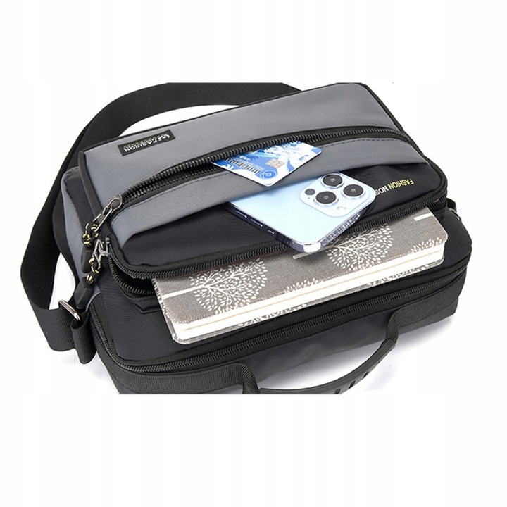 TORBA NA RAMIĘ DAMSKA DO PRACY SZKOŁA MIASTO TOREBKA MĘSKA 20*7*25CM