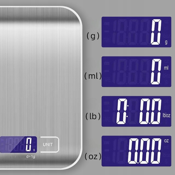PRECYZYJNA WAGA KUCHENNA DO 10kg I 1g DOMOWA ELEKTRONICZNA TARA LCD