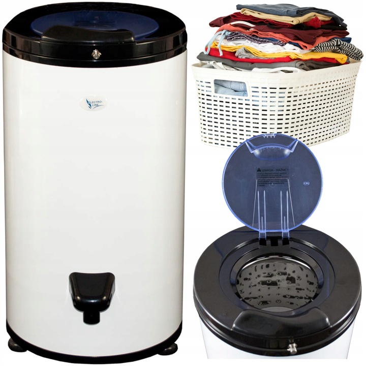 Wirówka do prania ubrań Electro-Line SP-1088 domowa biała 6 kg TYPU