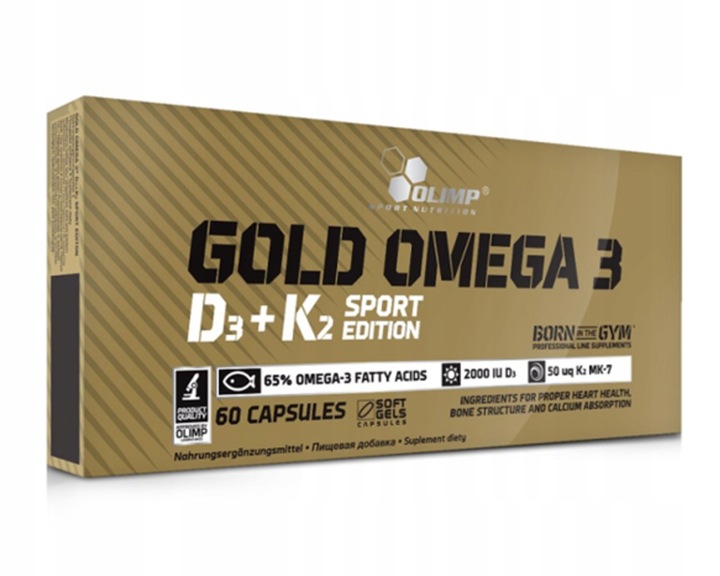 OLIMP GOLD OMEGA 3 D3 + K2 SPORT 30 kaps. EPA, DHA