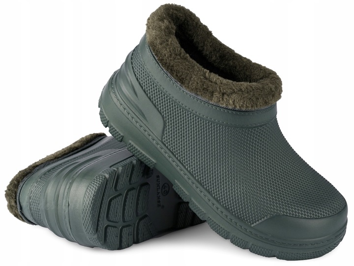 KALOSZE OCIEPLANE damskie krótkie piankowe zimowe lekkie chodaki EVA