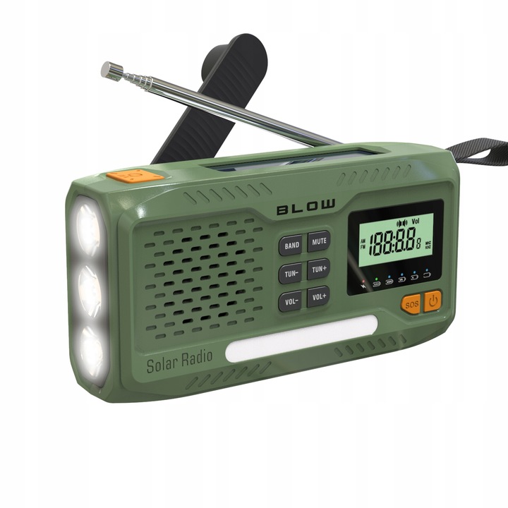 RADIO PRZENOŚNE KUCHENNE SOLARNE DYNAMO BUDOWLANE LATARKA POWERBANK