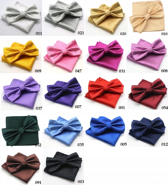 Piękna MUCHA MĘSKA i POSZETKA granatowa w kwiaty