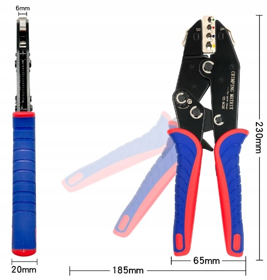 ZACISKARKA PRASKA DO KONEKTORÓW IZOLOWANYCH KABLI