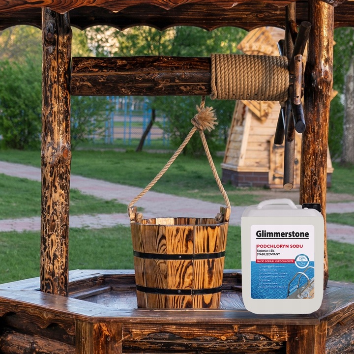 Podchloryn Sodu 15% Stabilizowany Chlor Płynny do Basenu i Studni 5L