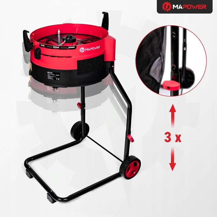 ROZDRABNIACZ DO LIŚCI MULCZER ROZDRABNIARKA ELEKTRYCZNY DUŻY ZBIORNIK