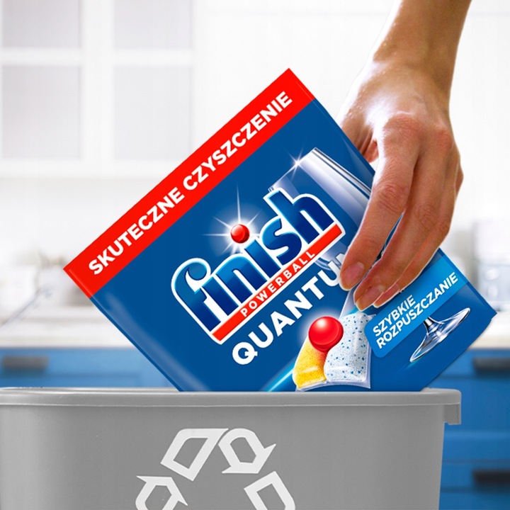 Finish Quantum All in 1 Kapsułki do Zmywarki Lemon Cytryna 100 sztuk