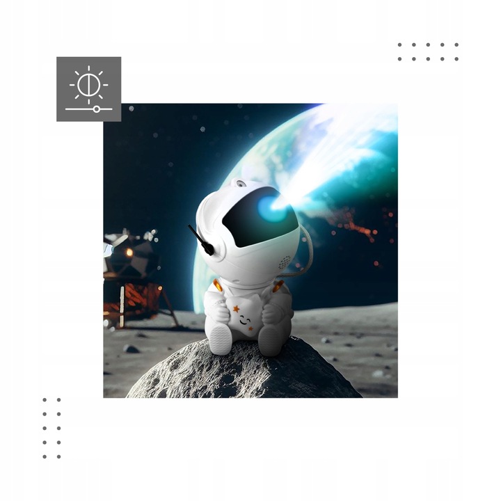 PROJEKTOR GWIAZD Lampka Nocna Astronauta Magic 20 8 TRYBÓW RGB