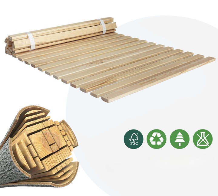 Stelaż do Łóżka Wkład pod Materac 46 Listew Dno Solidny 160x200