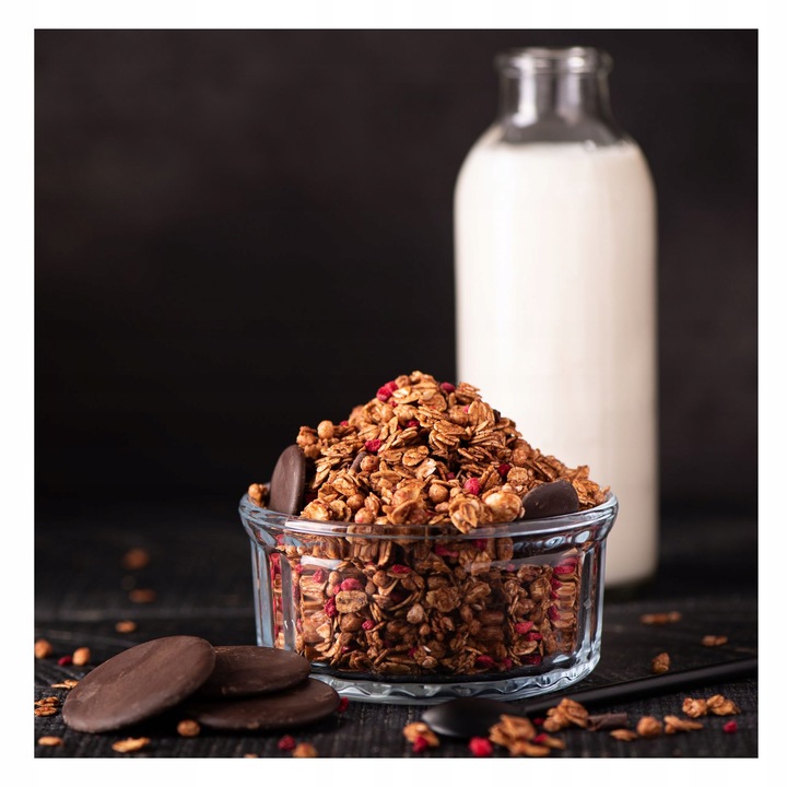 GRANOLA CZEKOLADOWA 3 KG BEZ OLEJU PALMOWEGO MUSLI PŁATKI ŚNIADANIOWE MUSLI