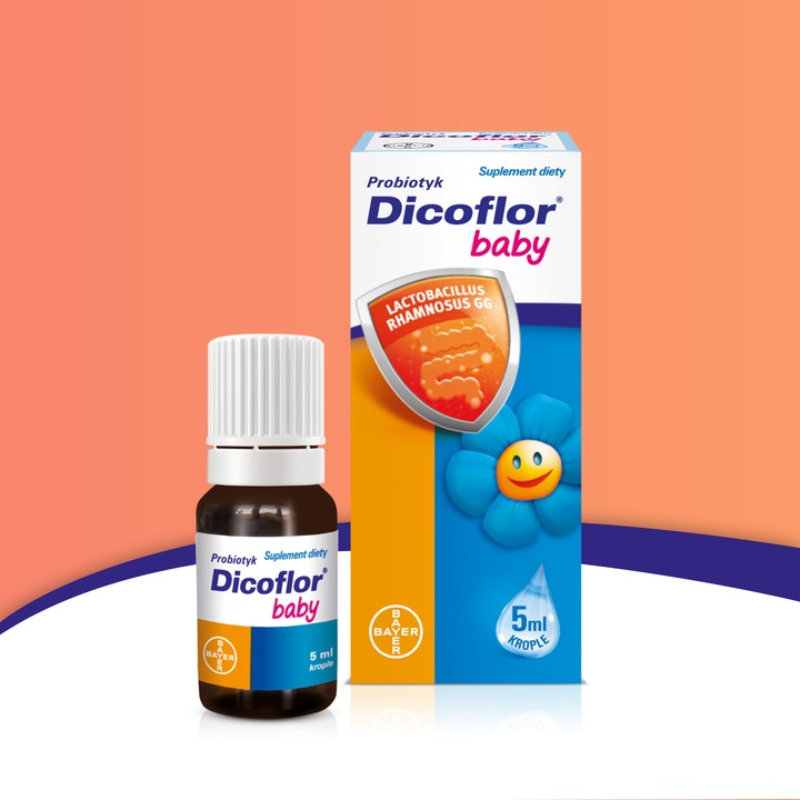 Zestaw Dicoflor Baby krople, probiotyk 4x 5ml