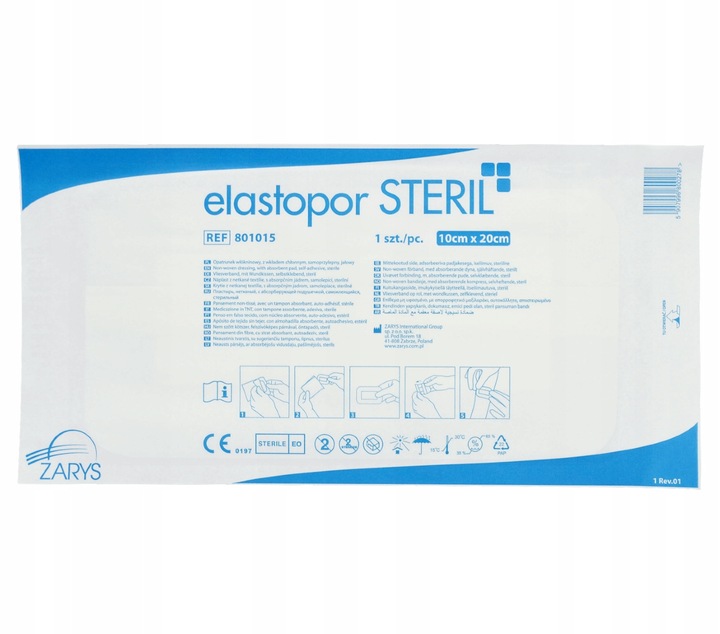 PLASTER Z OPATRUNKIEM 10x20 cm OPATRUNEK JAŁOW x25