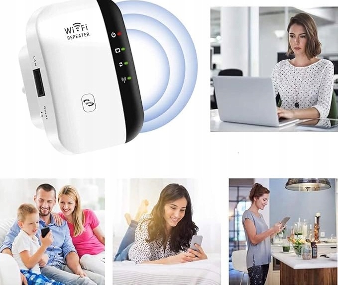 WZMACNIACZ ZASIĘGU WI-FI 300MBPS ZE ZINTEGROWANYMI ANTENAMI