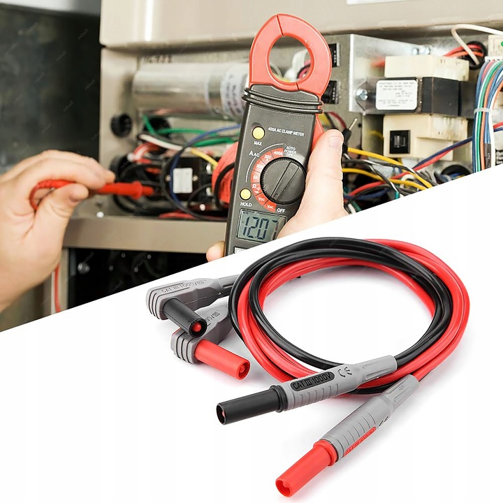 PRZEWODY POMIAROWE KABLE DO MIERNIKA SONDY DŁUGIE IGŁY CLEQEE P1033B