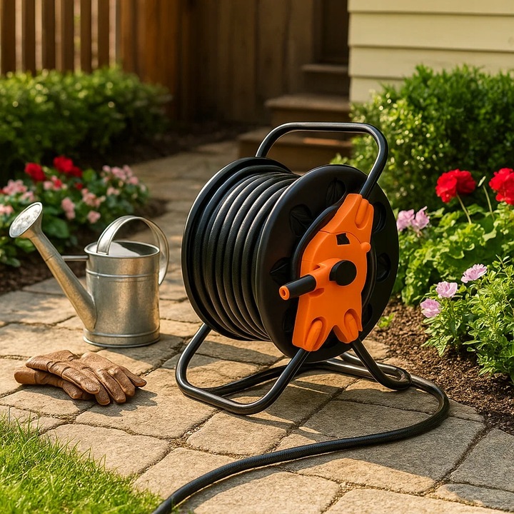 STOJAK NA WĄŻ OGRODOWY WÓZEK ZWIJACZ BĘBEN ZWIJAK STATW LEKKI