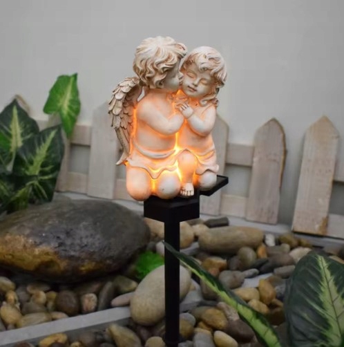 ANIOŁ SOLARNY LAMPKA LED NA WSZYSTKICH ŚWIĘTYCH NA CMENTARZ GRÓB