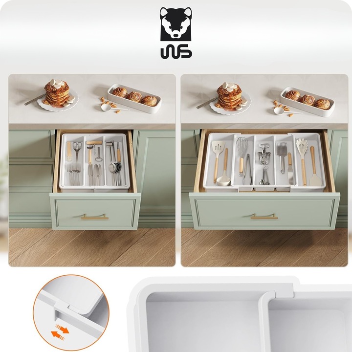 Wkład Do Szuflady Kuchennej 60 Organizer Pojemnik Na Sztućce Rozsuwany
