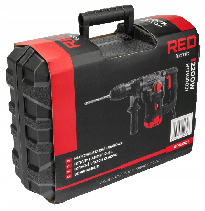 MŁOT UDAROWY MŁOTOWIERTARKA UDAR SDS+ 2200W 6J WALIZKA 3 X WIERTŁO +