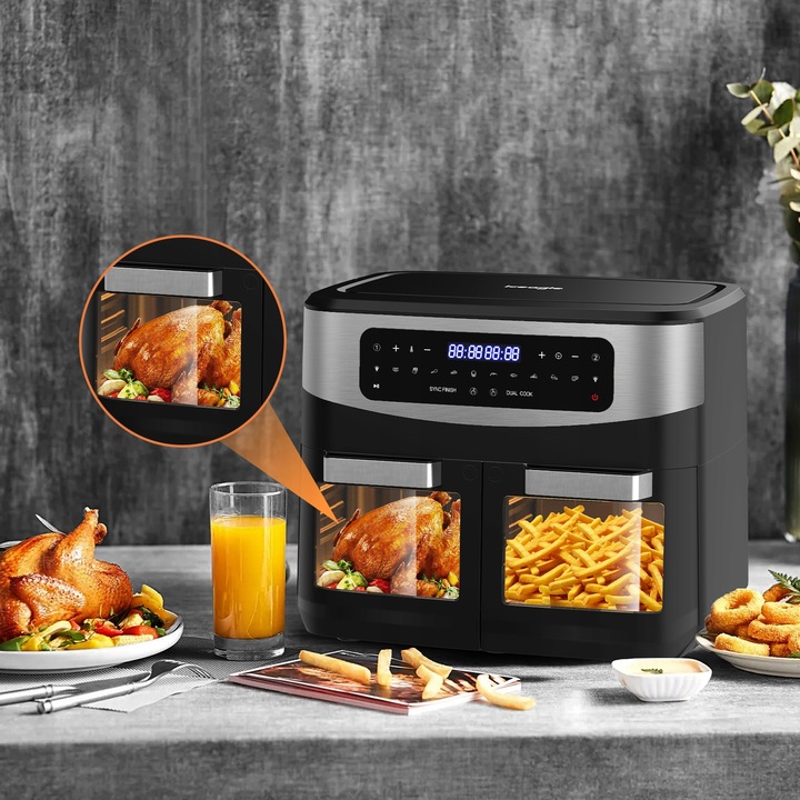 Iceagle Frytkownica dwustrefowa na gorące powietrze KDF5511D 12L 2600W