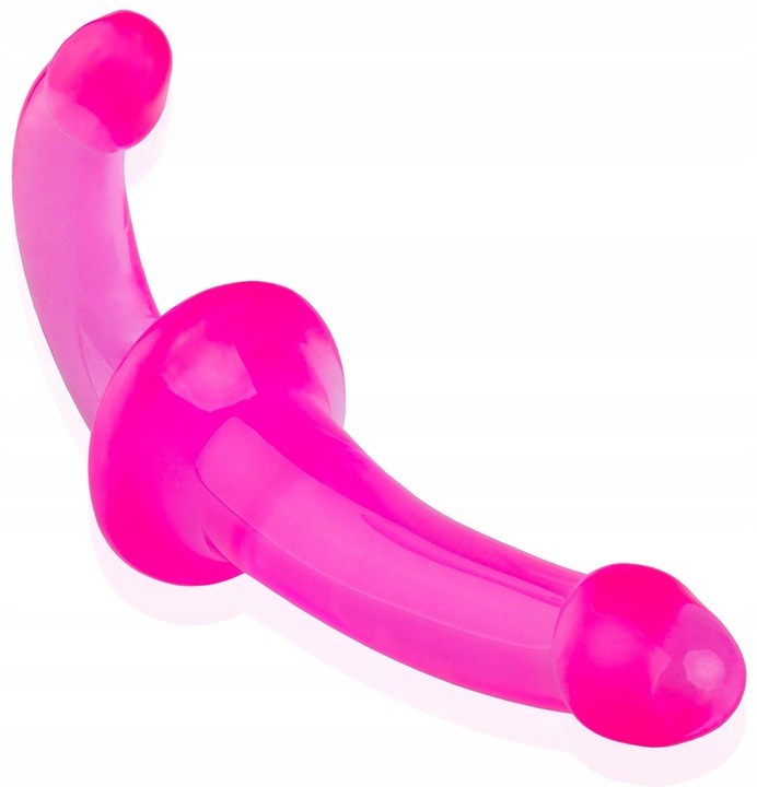 DWUSTRONNY ŻELOWY PENIS STRAP ON DLA PAR BEZ PASÓW