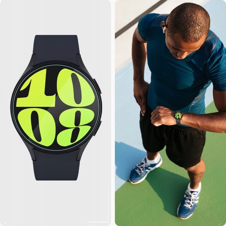 Szkło hartowane na ekran do Galaxy Watch 7 44mm, Spigen z aplikatorem, 2szt