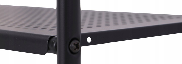 Regał łazienkowy metalowy czarny słupek szafka 3 półki do łazienki