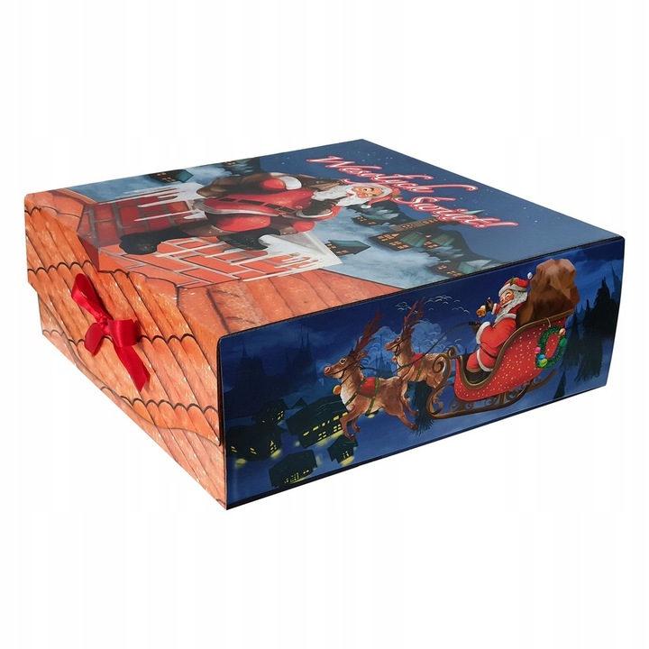 50 SZT - 1 SZT 15,85 ZŁ NETTO PUDEŁKO PREZENTOWE 34x35x13 CM MIKOŁAJ 1614
