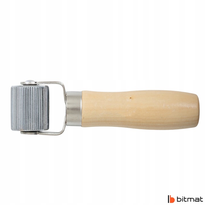 Rolka dociskowa fazowana do mat butylowych wałek z drewnianą rączką