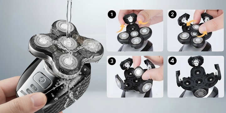 Golarka Męska Akumulatorowa Maszynka Do Golenia Trymer Do Nosa i Brody