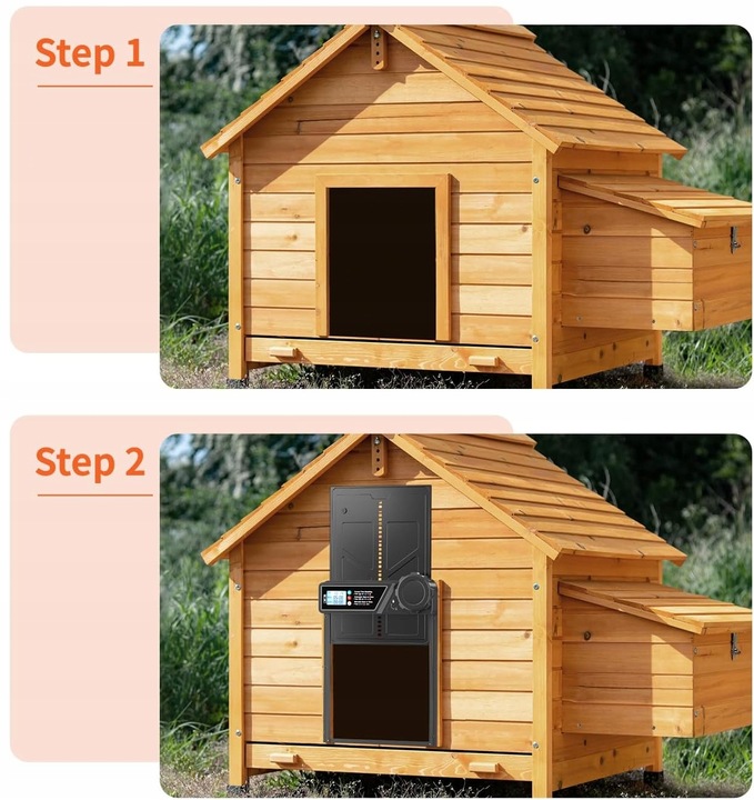 Automatyczne Drzwi Do Kurnika Z Timerem Blokada Przytrzaśnięcia Wodoodporne